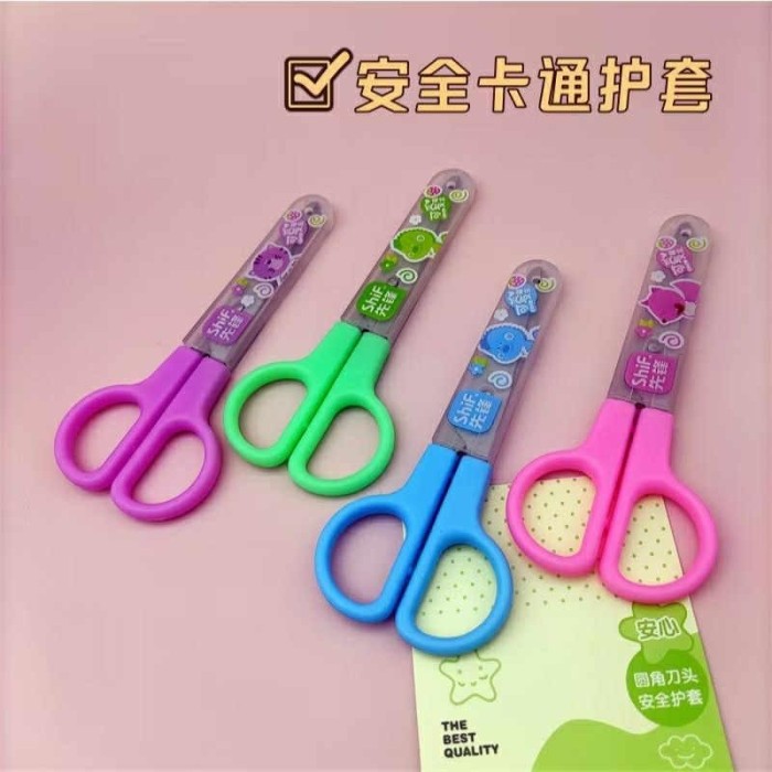 Kéo Cắt Giấy Học Sinh Có Bọc Bảo Vệ An Toàn 1021 – Dành Cho Bé Từ 3 Tuổi Trở Lên