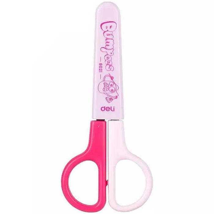 Kéo thủ công nhỏ Deli 6021 (121 mm) – Có nắp đậy, an toàn cho học sinh
