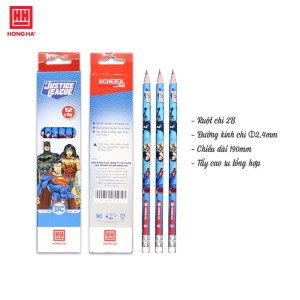 Bút Chì HH 3506 Justice League – Bút Chì Gỗ Cho Bé Hình Siêu Anh Hùng