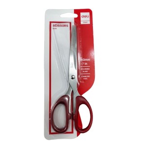 Kéo Deli 6009 – Kéo văn phòng 180 mm, cán nhựa êm, lưỡi thép không gỉ