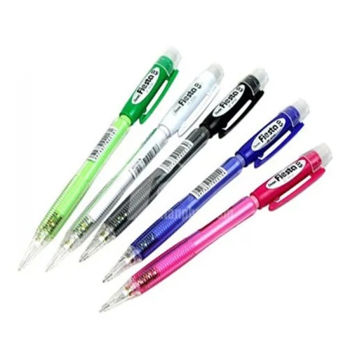 Bút Chì Kim Pentel Fiesta AX105 – Ngòi 0.5mm Viết Êm, Ít Gãy, Thân Trong Suốt, Có Đầu Tẩy