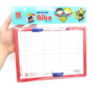 Bảng Học Sinh 2 Mặt Trắng Hồng Hà 3347 – Viết Bút Lông, Xóa Sạch, Đa Năng