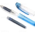 Bút Máy Preppy F02 Nhật Bản – Nét 0.2mm, Vỏ Xanh Trong Suốt, Ống Mực Tím, Viết Mảnh Cực Đẹp, Chuẩn Ghi Chú Và Luyện Nét Nhỏ