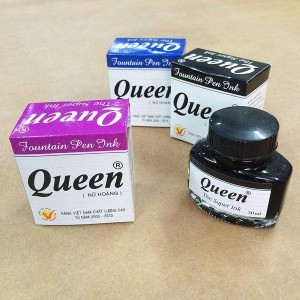 Mực Bút Máy Queen 30ml – Màu Tươi, Đậm, Nhanh Khô, Phù Hợp Mọi Loại Bút