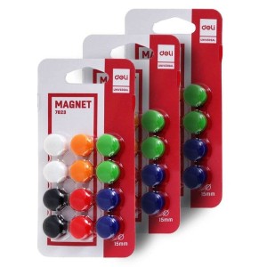Nam Châm Deli 7823 – Bộ Nam Châm Tròn Văn Phòng Tiện Dụng
