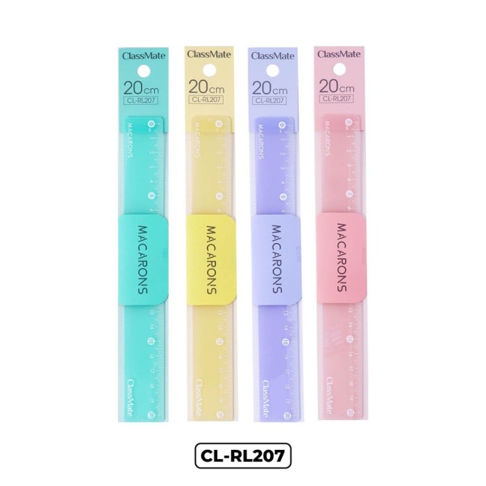 Thước Kẻ 20cm Classmate CL-RL207 – Nhựa Trong Suốt, Độ Chính Xác Cao