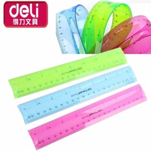 Thước Kẻ Dẻo 20cm Deli 6208 – Nhựa Dẻo Cao Cấp, Bền Bỉ, Đo Chính Xác