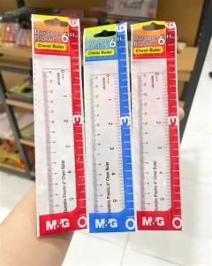 Thước 15cm M&G ARL960H8 – Nhựa Trong Cao Cấp, Đo Chính Xác, Thiết Kế Nhỏ Gọn