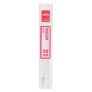 Thước Kẻ 20cm Deli 6220 – Nhựa Trong Suốt, Độ Chính Xác Cao