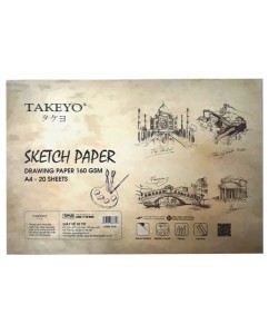 Giấy Vẽ A4 TAKEYO – 20 Tờ | Định Lượng 160gsm | Mã: TMG-8734