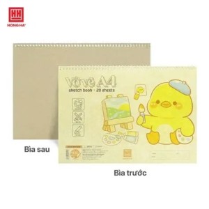 Vở Vẽ Lò Xo Vintage A4 – 20 Tờ 100gsm | Hồng Hà 8154