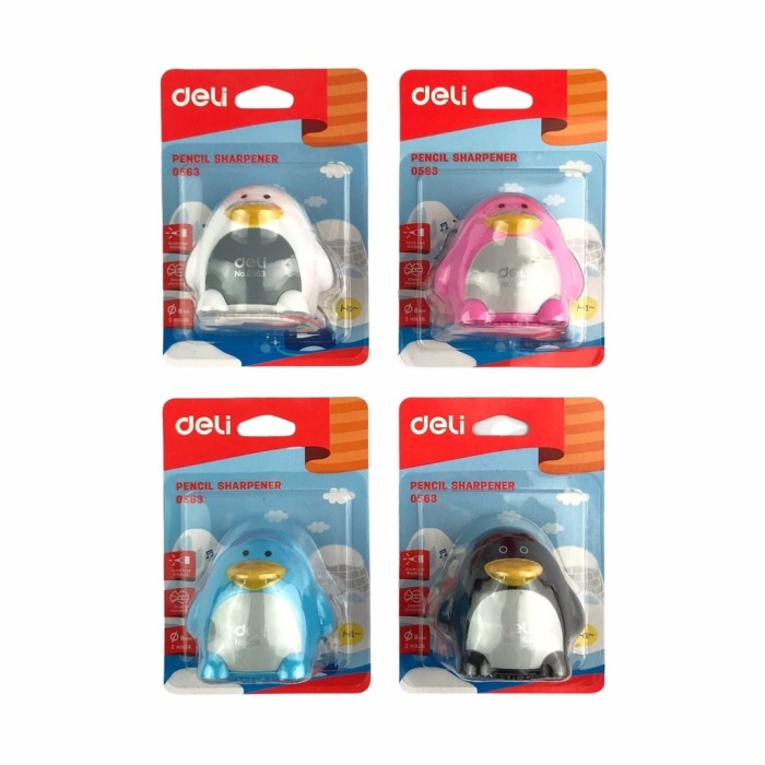 Gọt Chì Deli 0563 Hình Chim Cánh Cụt – Dễ Thương, Tiện Lợi