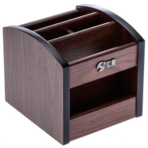 Cắm Bút Gỗ Để Bàn HX-1015 – Hộp Đựng Bút Nhiều Ngăn, Thiết Kế Sang Trọng, Tiện Lợi
