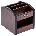 Cắm Bút Gỗ Để Bàn HX-1015 – Hộp Đựng Bút Nhiều Ngăn, Thiết Kế Sang Trọng, Tiện Lợi