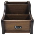 Cắm Bút Gỗ Để Bàn HX-1023 – Hộp Đựng Bút Gỗ Cao Cấp, Nhiều Ngăn Tiện Ích