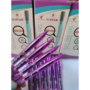 Bút Gel GP-04 GStax Màu Tím Viết Mượt Nét Đều Dùng Cho Học Tập Và Văn Phòng
