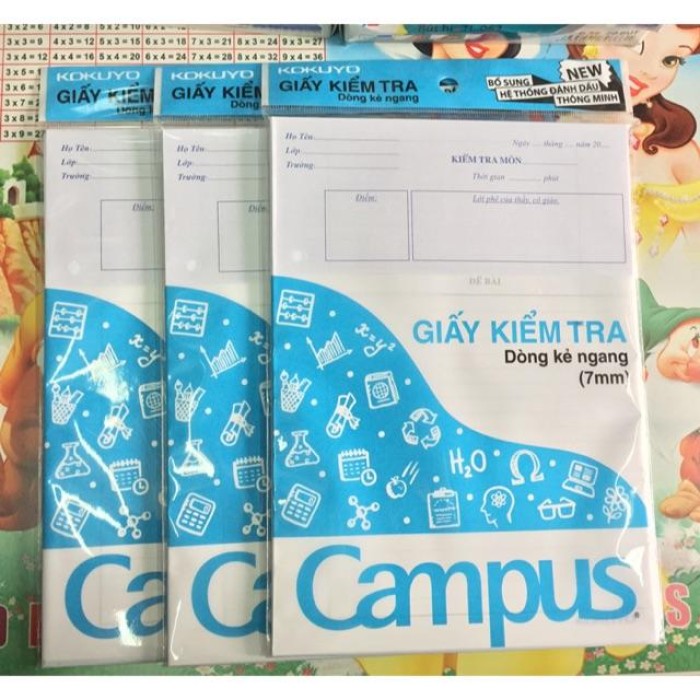 Giấy Kiểm Tra Campus Không Chấm TP-BR70G-25 Giấy Trắng 70gsm Chính Hãng