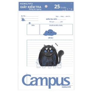 Giấy Kiểm Tra B5 25 Trang MEOW Campus TP-BRM70G-2 Giấy Trắng 70gsm Chính Hãng