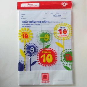 Giấy Kiểm Tra Cấp 1 Hồng Hà 4 Ô Ly Chính Hãng Dành Cho Học Sinh Tiểu Học