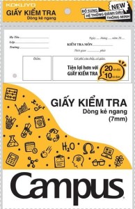 Tập Giấy Kiểm Tra TP-BM70G-30 Giấy Trắng 70gsm Chính Hãng