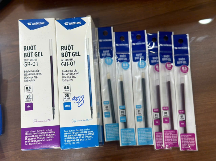 Ruột Bút Gel Nước Thiên Long GR-01 Ngòi 0.5mm Mực Ra Đều