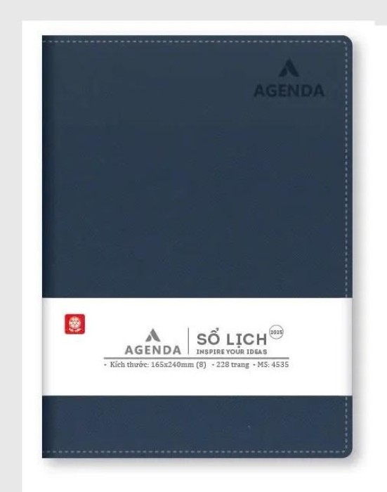 Sổ Lịch Agenda 2026 Hải Tiến 228 Trang 4535 – Kích Thước 165x240mm, Giấy 80gsm