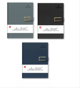 Sổ Lịch Agenda 2026 Hải Tiến 228 Trang 4542 – Kích Thước 165x240mm, Giấy 80gsm, Khuy Bấm Nam Châm