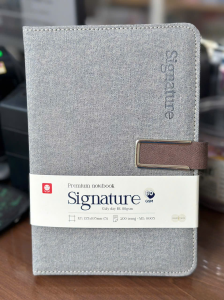 Sổ Bìa Da Cao Cấp Hải Tiến SIGNATURE 5 Khuy Bấm Nam Châm 9905 – 135x195mm, 80gsm, 200 Trang