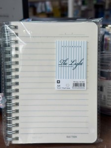 Sổ Lò Xo A6 Hải Tiến The Light 9844 Bìa Nhựa Kẻ Ngang 200 Trang Giấy 80gsm
