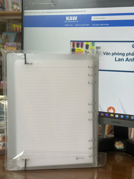 Sổ Còng Bìa Nhựa Cứng NAVY B5 Hải Tiến 6669 200 Trang Cao Cấp