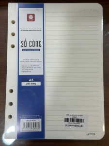 Ruột Sổ Còng A5 Hải Tiến 8939 200 Trang Thay Thế Tiện Lợi