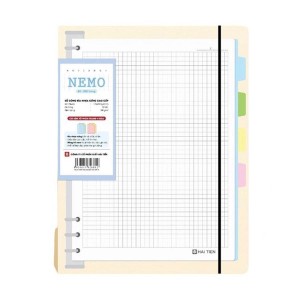 Sổ Còng Bìa Nhựa Hải Tiến Nemo A5 6805 200 Trang Dễ Thương Thay Ruột Linh Hoạt