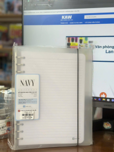 Sổ Còng Bìa Nhựa Cứng NAVY B5 Hải Tiến 6669 200 Trang Cao Cấp