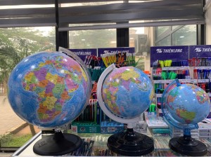 Quả Địa Cầu Tiểu Trang Trí Giáo Dục Cao Cấp Xoay 360 Độ