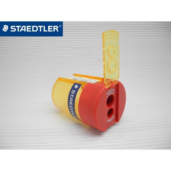 Gọt Chì Staedtler Ống 2 Lỗ Cao Cấp 512006 Chính Hãng, Nắp Đậy Chống Rơi Vụn