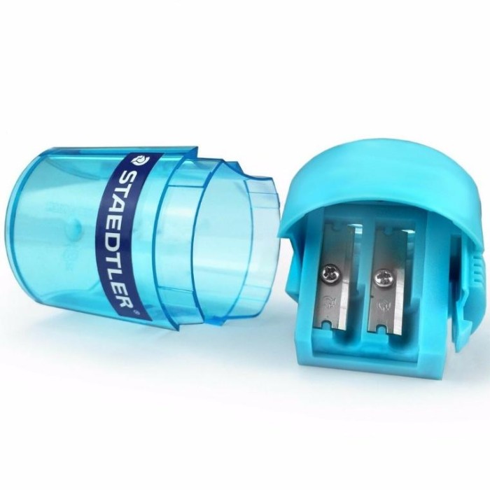Gọt Chì Staedtler Ống 2 Lỗ Cao Cấp 512006 Chính Hãng, Nắp Đậy Chống Rơi Vụn